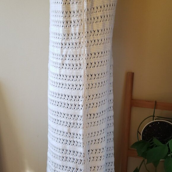 NWT Fitted Sleeveless Crochet Swim Cover-Up Midi Dress - Picture 7 of 9